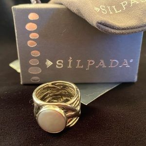 Silpada Sterling Silver and pearl ring